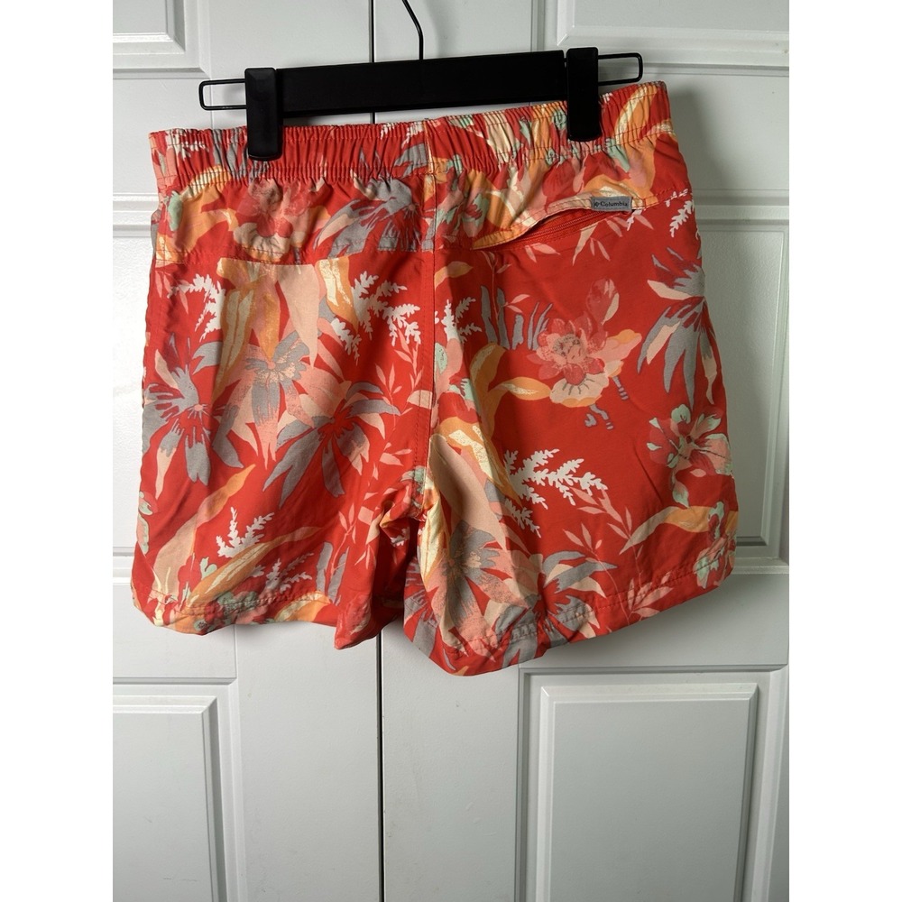 Columbia Sandy River Hiking Shorts XS Tropical Floral Outdoor Coral - Picture 3 of 6